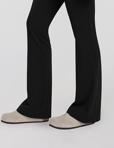 HeyNuts Mellow Flare Leggings 29"/30.5"/32.5"/34.5", High Waisted Tummy Control Wide Leg Bootcut Yoga Pants Lounge Soft thumbnail 6