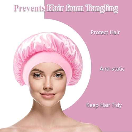 flintronic Satin Haarhaube, Satin Seiden Schlafmütze, Nacht Schlafhaube, Schlafhaube Haare Schützen, Satinhaube Zum Schlafen, Für Damen Und Mädchen thumbnail 3