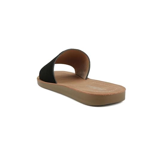 Soda Shoes Efron-S Women Flip Flops Basic Plain Slippers Slip On Sandals Slides Casual Peep Toe Beach thumbnail 4