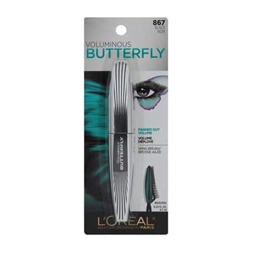 L'Oreal Paris Voluminous Butterfly Mascara, Washable, Black, 0.22 Fl. Oz., 1 Count thumbnail 10