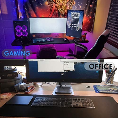 KTRIO Large Gaming Mouse Pad Desk Mat for Gamer, 31.5" x 15.7", Black, XXL thumbnail 7