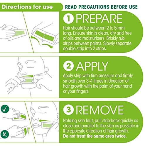 Nad's Facial Wax Strips - Hypoallergenic All Skin Types - Facial Hair Removal For Women - At Home Waxing Kit with 20 Face Wax Strips + 4 Calming Oil Wipes + Skin Protection Powder (Pack of 2) thumbnail 9