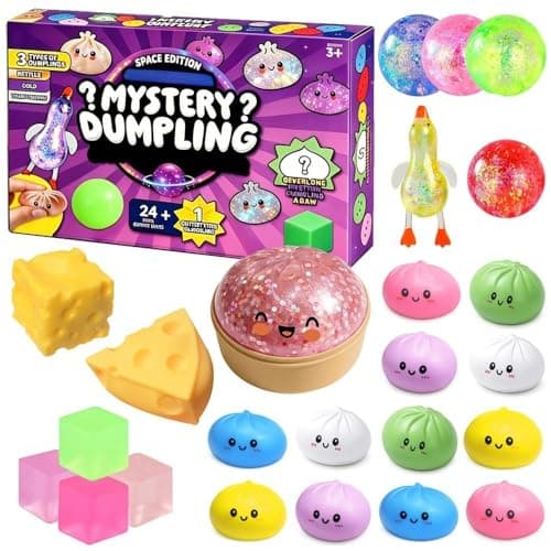 2026 Dumpling Squishy Advent Calendar, 24 PCS Dumpling Mystery Surprise Fidget Toys, Stress & Anxiety Relief Sensory Toys for Kids & Adults, Ideal Holiday & Birthday Gift (A) - Image 1