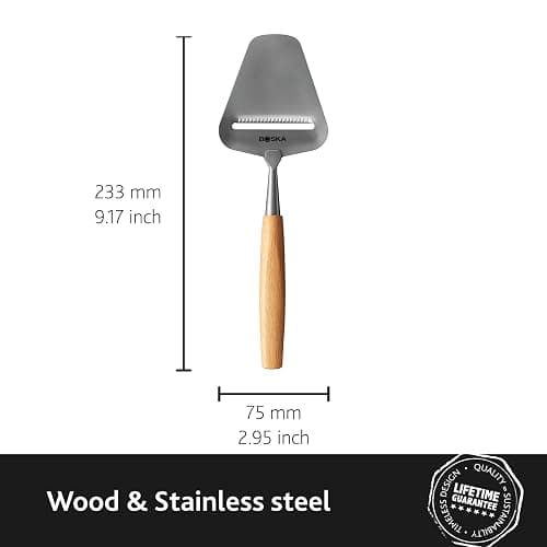 BOSKA Cheese Slicer Amigo - Non-Stick Slicer, Beech Wood Handle | Suitable for multiple cheese types and vegetables; stainless steel blade, non-stick treatment and ergonomic grip thumbnail 3