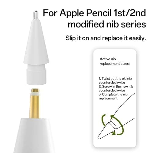 LOVE MEI Replacement Pencil Tips for Apple Pencil Pro,Upgraded Pen Tips fit for Apple 2nd 1st Gen USB-C,Metal Pencil Tips with Storage Case,IPad Pro Pencil Sets thumbnail 7