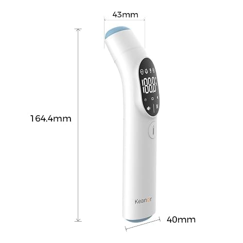 Thermometer Forehead and Ear Thermometer Digital Infrared Thermometer Baby Thermometer Accurate 1s Measure 40 Set Memory Mute Mode LED Screen for Adults Kids Fever Alarm with Storage Bag thumbnail 8