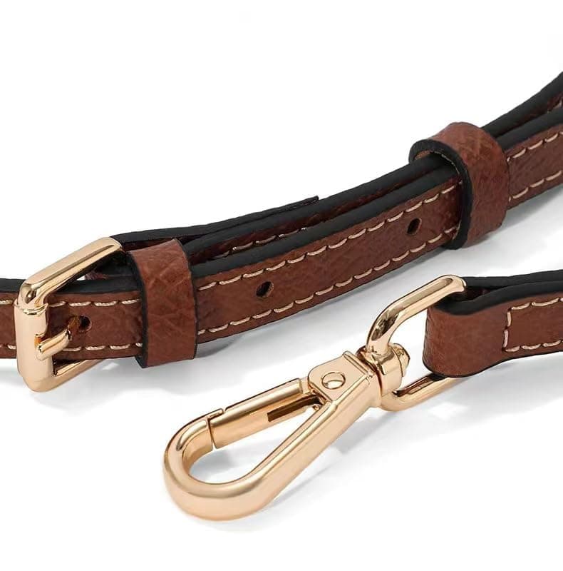 Leather Handbag Crossbody Shoulder Strap Adjustable Compatible with Longchamp Mini Pouch，95-124cm Adjustable Length，No Holes Needed（Brown） thumbnail 5
