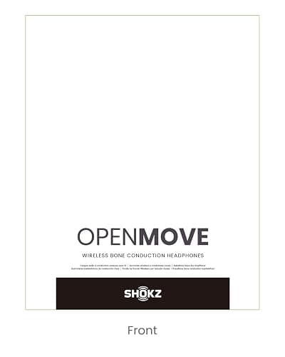 SHOKZ OpenMove - Open-Ear Bluetooth Sport Headphones, Bone Conduction Wireless Earphones, Sweatproof for Running and Workouts, with Sticker Pack, Grey thumbnail 10