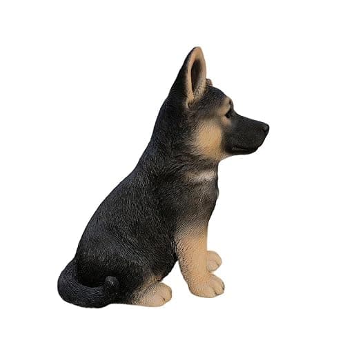 Hi-Line Gift Ltd. Adorable Shepherd Pup: Polyresin Figurine in Black and Brown thumbnail 3
