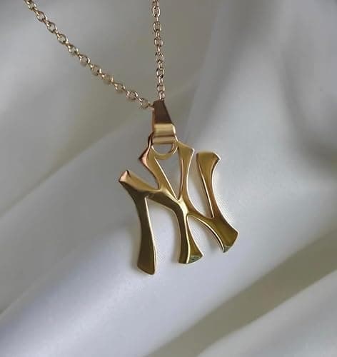 Uplift Us Marketplace 18K Gold Plated - Silver New York Necklace Stainless Steel Pendant Necklace Link Chain NY Pendant High Polished Finish Gift Idea thumbnail 2
