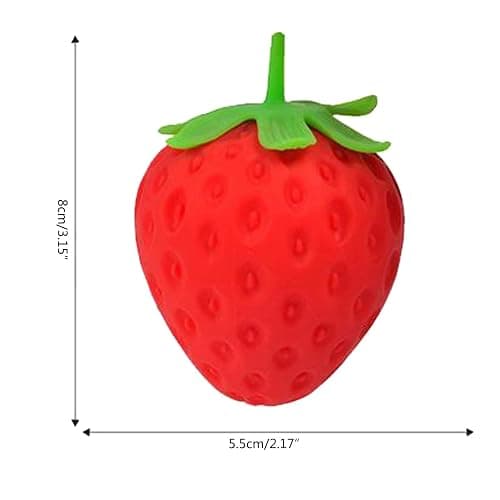 Anti-Stress Fruit Model Props Strawberry to Press Pinch Party Favor Add Adult Calm for Focus Squeeze Toys for Squeeze Ball Mesh for Girls for Adults thumbnail 3