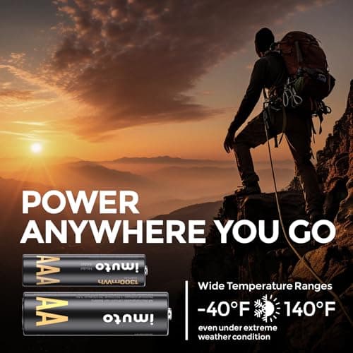 imuto Rechargeable 4 AAA and 4 AA Batteries Lithium with Charger,8 Pack 1.5 V Triple A Double A Batteries Rechargeable, Long Lasting Lithium Battery with Integrated Charging Storage Box(4AAA+4AA) thumbnail 7