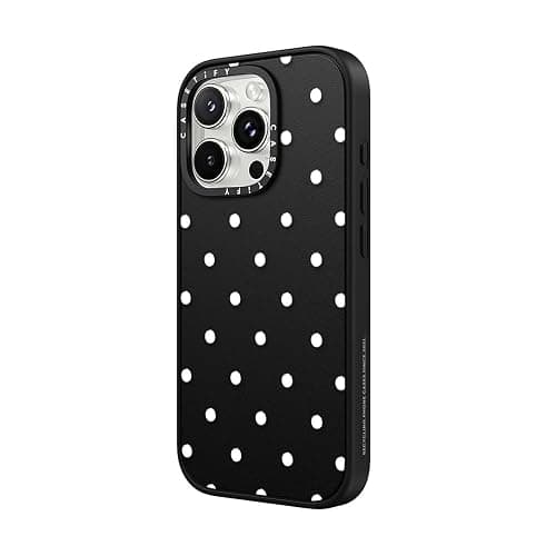 CASETiFY Impact iPhone 16 Pro Max Case [4X Military Grade Drop Tested / 8.2ft Drop Protection/Compatible with Magsafe] - Classic Dottie - Matte Black thumbnail 5
