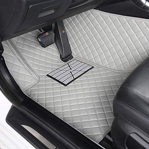 ZPXJSM Custom Floor Mats for Cars fit 95% Sedan SUV Sports Car Full Coverage All Weather Men Women Pads Protection Non-Slip Leather Floor Liners (Black Wine red Stitching) thumbnail 3