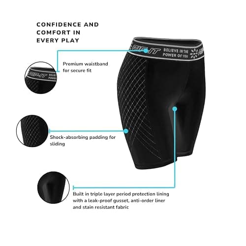 RIP-IT Period-Protection Pro Softball Sliding Shorts, Padded Compression Shorts for Women thumbnail 6