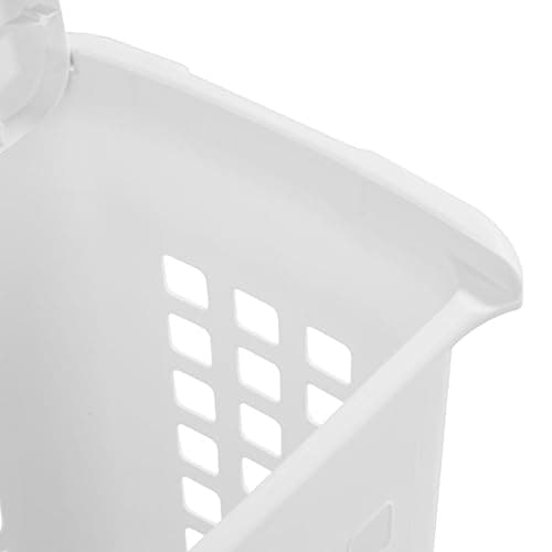 Sterilite 4-Pack LiftTop, Laundry Hamper for Clothes, Tall and Rectangular Plastic Basket with Lid, White - Large and Portable Storage Bin for Clothing and Towels - Ideal for Bathroom and Bedroom thumbnail 9