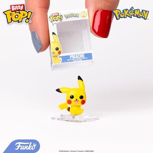 Funko Pop! Bitty: Pokemon - Pikachu, Vaporeon, Caterpie, and Cubone - 0.9 Inch (2.2 Cm) Collectable - Stackable Display Shelf Included - Gift Idea - Party Bags Stocking thumbnail 9