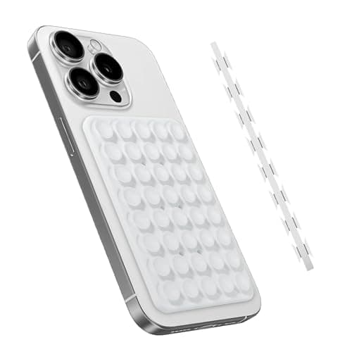 HZZADZXW Silicone Suction Phone Case Mount - Universal Compatibility for iPhone & Android Devices - Hands-Free Accessory for Selfies & Tiktok Videos - Fun Fidget Toy Gift-White - Image 1