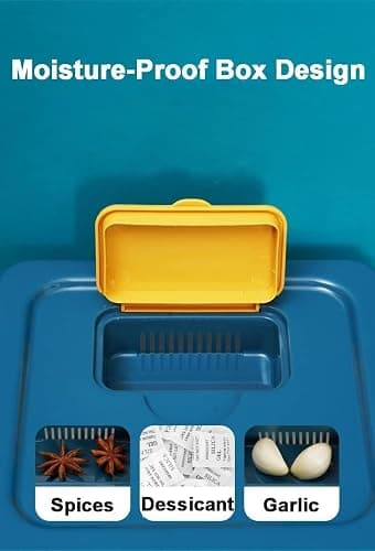 Toolzia 2 Pcs 10kg Airtight Cereal Storage Container with Wheels, Plastic Flour Storage Box Large Rice Dispenser Dry Food Storage Bins BPA-Free(Green) thumbnail 8