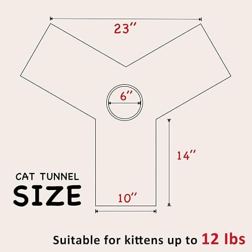 Tempcore Pet Cat Tunnel Tube Cat Toys 3 Way Collapsible, Tunnels for Indoor Cats，Kitty Bored Peek Hole Toy Ball Cat, Puppy, Kitty, Kitten, Rabbit thumbnail 3