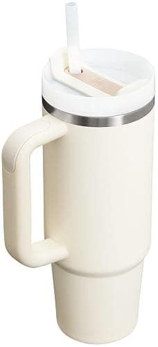 STANLEY Quencher H2.0 Tumbler with Handle and Straw 30 oz | Flowstate 3-Position Lid | Cup Holder Compatible for Travel | Insulated Stainless Steel Cup | BPA-Free | Cream 2.0 thumbnail 3