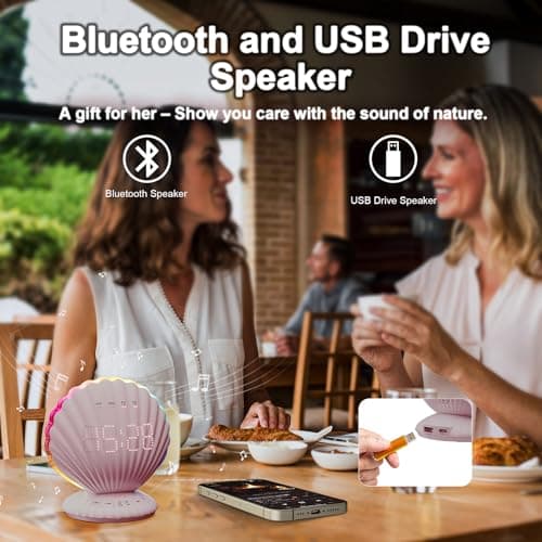 CHOUYONL Alarm Clock for Heavy Sleepers,Bluetooth Speaker with LED Light thumbnail 3