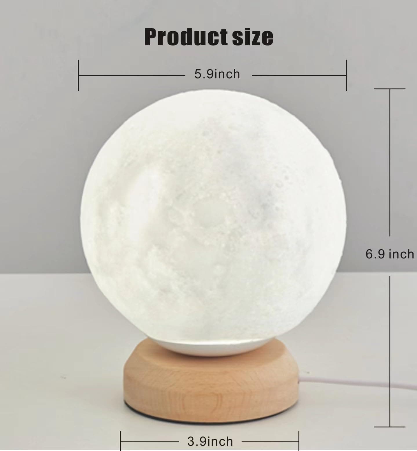 Moon Lamp, 3-Color Temperature Lamp,Bedroom Bedside Night Lights, Dimmable Led Lighting, Table Lamps for Living Room OfficeCreative Home Decor,Valentines Unique House warmging Gift thumbnail 6