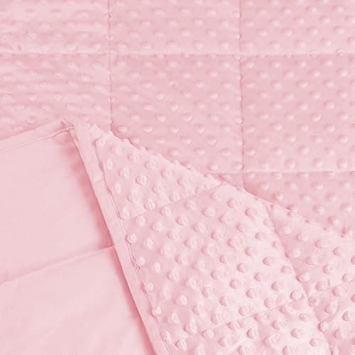 ALANSMA Reversible Weighted Blanket for All Season, Luxury Velvet, Warm and Cool, Adult Kids 5Lb Weighted Blanket, Enjoy Sleeping Anywhere(Pink,36"x48" 5lbs) thumbnail 6