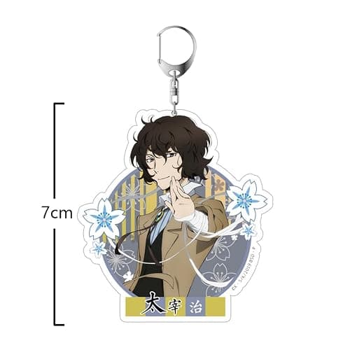 HBGIAY Dazai Osamu Keychain Acrylic Anime Nakahara Chuuya Figure Keychain Cute Cartoon Keychains Pack for Bag Birthday Gifts thumbnail 3