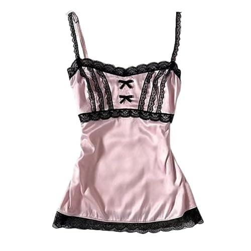 Floral Graphic Crop Tops Women Spaghetti Strap Tank Top Y2k Coquette Bow Tie Camisole Vintage Grunge Streetwear - Image 1