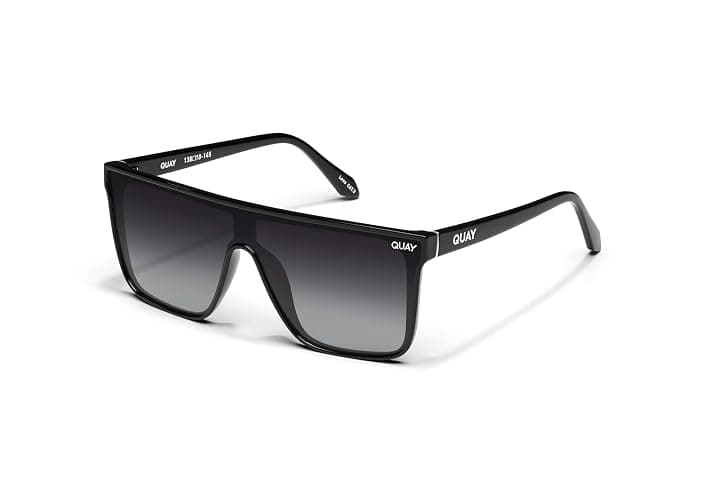 QUAY - Sunglasses for Men & Women, Polarized Shield Lenses with UV Protection, Oversized Sunglasses (Nightfall Medium, Black) thumbnail 3