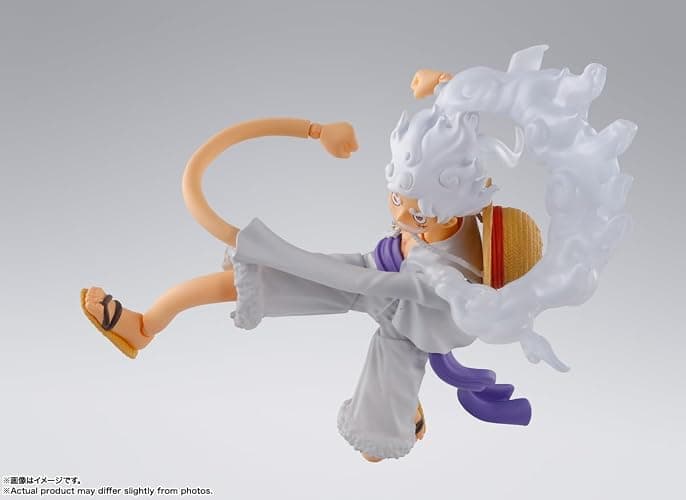 TAMASHII NATIONS - One Piece - Monkey D. Luffy -GEAR5- S.H.Figuarts Action Figure | One Piece 6 Inch Action Figure S.H. Figuarts - Monkey D Luffy Gear5 Reissue thumbnail 4