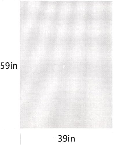 Cross Stitch Aida Fabric 18 Count, 59 by 39 Inch Large Size, Classic Reserve Cross Stitch Aida Cloth for Home DIY Embroidery Decoration thumbnail 2