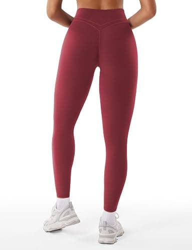 VOYJOY Womens Scrunch Workout Leggings Compression Butt Lifting Mid High Waist 26 Inches Seamless V Back Yoga Pants thumbnail 5
