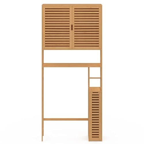 IDMarket - Meuble WC 3 en 1 avec armoires de Rangement Bambou BEA thumbnail 4