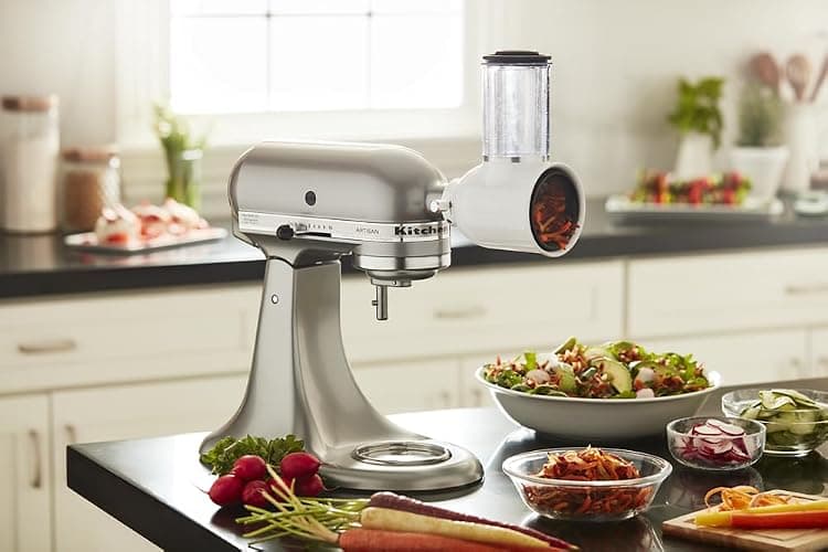 KitchenAid Fresh Prep Slicer/Shredder, 1, White - 3 Blades - Prep Attachment thumbnail 2