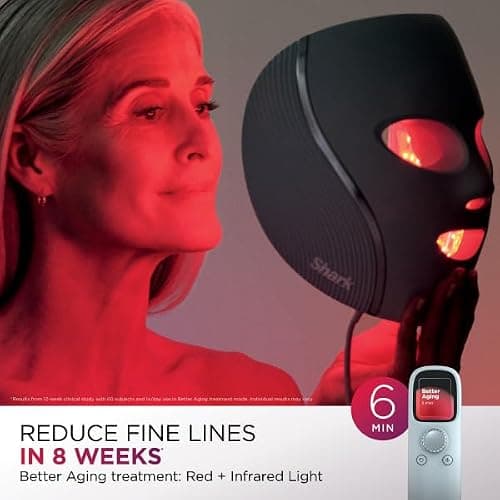 Shark CryoGlow LED Face Mask in Rose Glow, FW312PK | #1 Skincare Facial Device in the US, Combining High-Energy LEDs, Deep Infrared & Under-Eye Cooling thumbnail 4