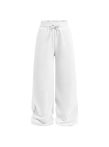 Ecolala Girls Wide Straight Leg Loose Sweatpants Elastic Waist Drawstring Jogger Pants - Image 1