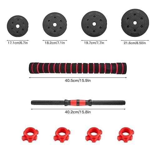 TEENO Dumbbells Barbell Set 30KG/20KG/15KG, Adjustable Dumbbells Weight Lifting Training For Man/Woman,effective for Bodybuilding Fitness Home Training thumbnail 7