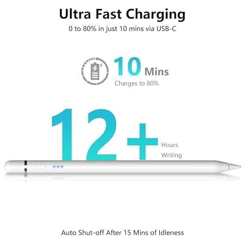 iPad Pencil for Apple iPad 2018–2026, Magnetic Charging Stylus Pen for Apple Pencil 2nd Generation &1st Generation with Tilt Sensitivity& Palm Rejection, Pencil for iPad A16 Pro 11/12.9/13, Air, Mini thumbnail 5