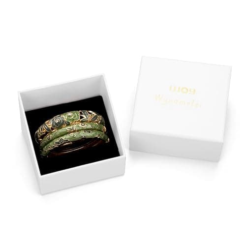 UJOY Womens Multi-Colors Cloisonne Bracelet Plated Flower Hollowed Enameled Hinged Cuff Bangles Jewelry Gift 88A10 thumbnail 5