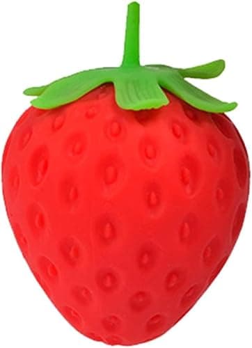 Squishy Aliment Mignon Forme au Choix - Fraise, Banane, Cacahuète - Jouet Sensoriel Anti-Stress Retour Lent - Cadeau Kawaii pour Enfant et Adulte (Fraise) - Image 1