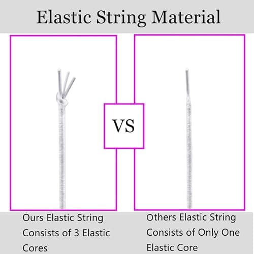 LUSTEMBER Stretchy String for Bracelets, 2 Rolls 1 mm Sturdy Elastic String Elastic Cord for Jewelry Making, Necklaces, Beading (White) thumbnail 3