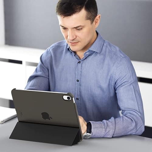 MoKo for iPad (A16) 11th Generation Case 11 Inch 2025, iPad 10th Generation Case 10.9 Inch 2022, Slim Stand Hard PC Translucent Back Shell Smart Cover, Support Touch ID, Auto Wake/Sleep, Black thumbnail 8
