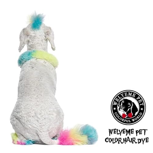 WELYEME Semi-Permanent Dog Hair Dye, Food-Grade Pigment Dog Dye, Pet Hair Dye Used by Grooming Salons, Cats and All Pets Can be Bathed thumbnail 3