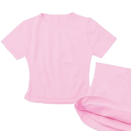 MAYROUND Gym Sets for Women 2 Piece Outfit Gym Scrunch Leggings and Short Sleeve Crop Top Set Seamless Yoga Tracksuits thumbnail 5