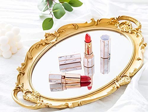 Sooyee Decorative Tray - Gold Mirror Tray for Bathroom Vanity, Dessert & Coffee Table, Home Decor with Handle thumbnail 4