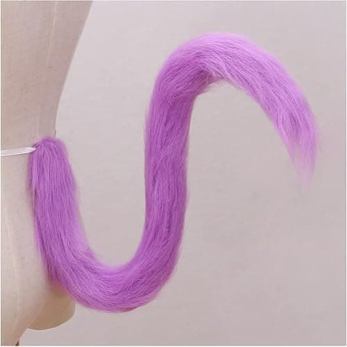 ILUFAM Cat Tail Cosplay 31.5" Long Plush Animal Tail for Halloween Party Fancy Dress Costume Accessories thumbnail 2