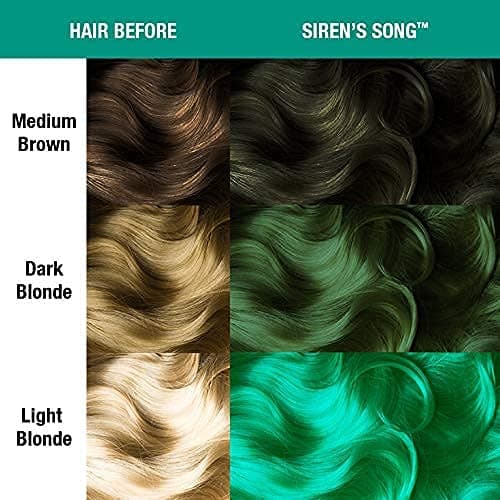 MANIC PANIC Classic Siren's Song Semi Permanent Hair Color - Neon Blue-Green Hair Dye for Women & Men That Lasts 4-6 Weeks - Vegan, Ammonia & Cruelty-Free - Create & Mix Custom Shades (4oz) thumbnail 4
