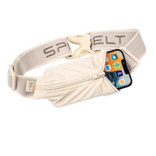 SPIbelt Running Belt Original Monochromatic PRO for Women Men, Phone Holder for Running, Running Fanny Pack, Holder for Phone, Running Waist Pack, Adjustable Waist, [Fits All Phones]. Toasted Sesame - Image 1